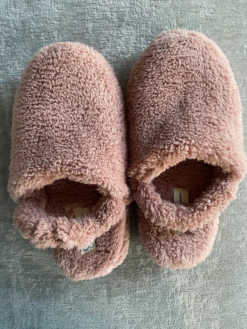 Jessica Simpson Pink Mauve Chunky Slippers Womens Size L 8-9 Y2K cottagecore #90